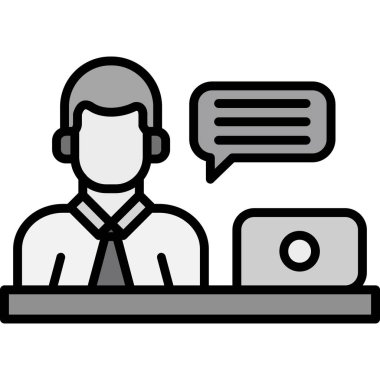 Müşteri hizmetleri ikonu. Beyaz arkaplanda izole edilmiş web tasarımı için ana hat müşteri servis vektör simgesi