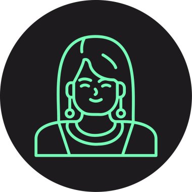 Kadın simgesinin vektör illüstrasyonu