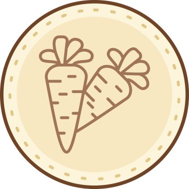 Şirin bir çizgi film simgesinin vektör çizimi