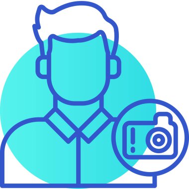 Kamera simgesi, vektör illüstrasyonu