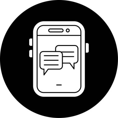 Sohbet simgesinin vektör illüstrasyonu