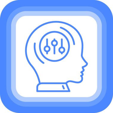 beyin ikonu vektör illüstrasyonu