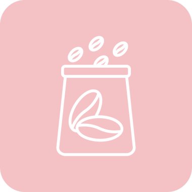 kahve çekirdeği ikonu vektör illüstrasyonu