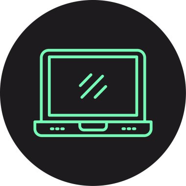 Dizüstü bilgisayar simgesi vektör çizimi