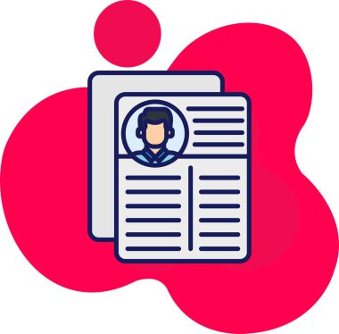 Elinde gazete olan bir adamın vektör illüstrasyonu