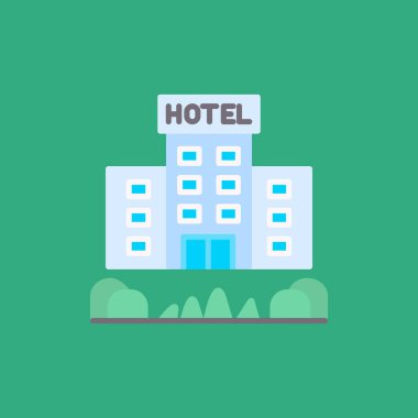 Hotel düz Icon oluşturma