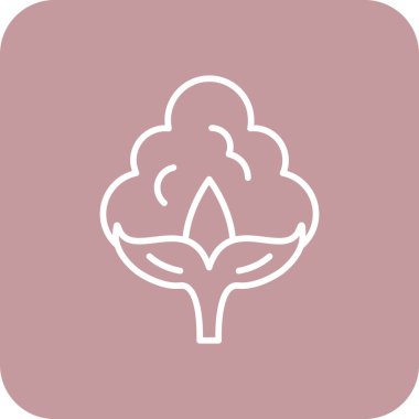 Pamuk simgesi, vektör illüstrasyonu basit tasarım