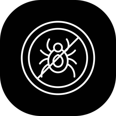 Örümcek simgesinin vektör illüstrasyonu