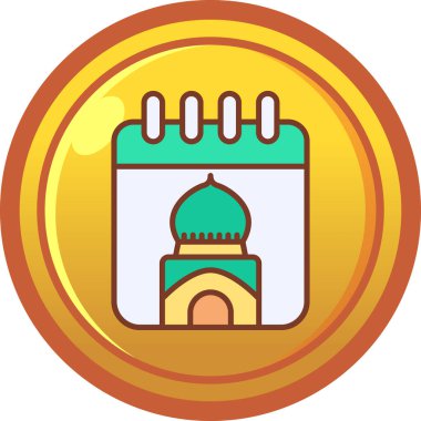 Beyaz arkaplanda basit biçimde izole edilmiş cami simgesi. din sembolü illüstrasyon