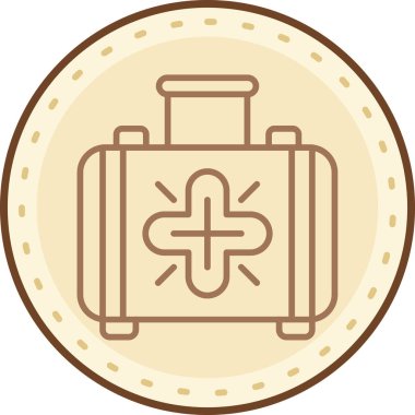 İlk yardım çantası. Basit resimleme