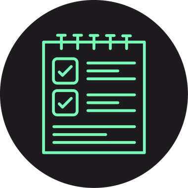 Kontrol listesi simgesi vektör illüstrasyonu