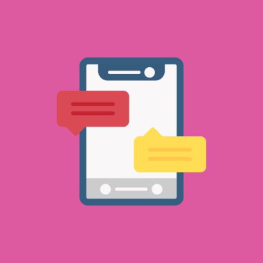 İleti simgesi vektörü. ileti işareti sembolü