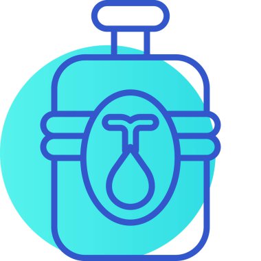 sırt çantası simgesi vektör illüstrasyonu