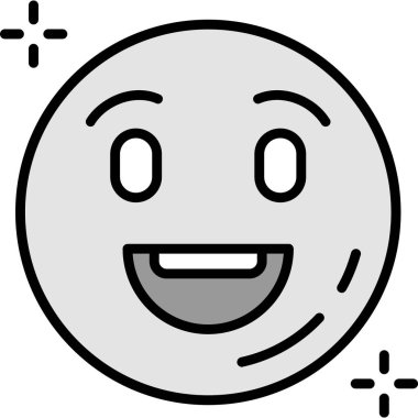 Happy emoticons emoji simgesi ana hat biçiminde