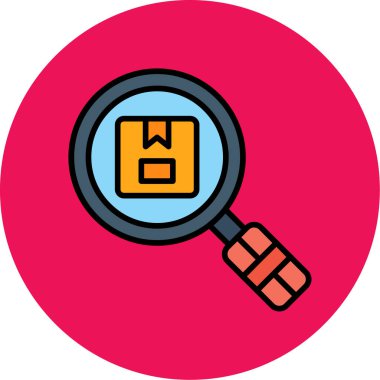 Büyüteç. Web simgesi basit illüstrasyon