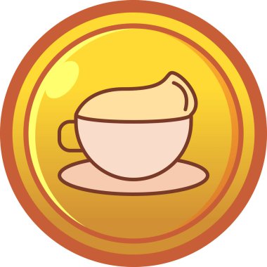 Kahve fincanı. Basit resimleme