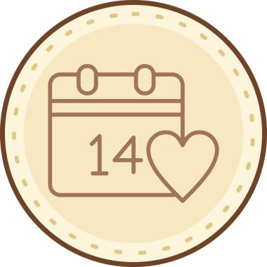 Takvim simgesinin vektör illüstrasyonu