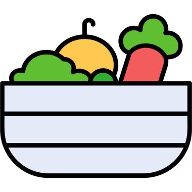 Meyve sepeti vektör simgesi