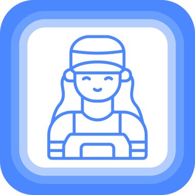 Dişi avatar. Basit tasarım