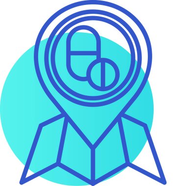 Harita. Web simgesi basit illüstrasyon