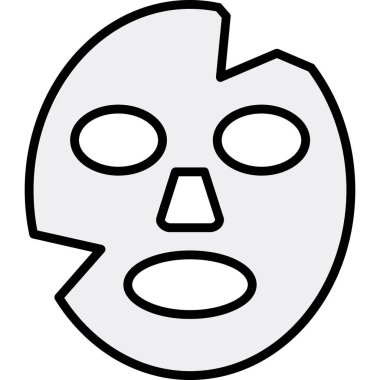 Maske. Web simgesi basit illüstrasyon