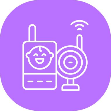 Radyo. Web simgesi basit illüstrasyon