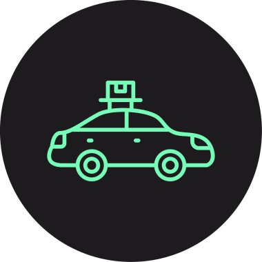 taksi simgesi vektör illüstrasyonu