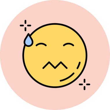 Göz damlası ikonu olan emoji. vektör illüstrasyonu