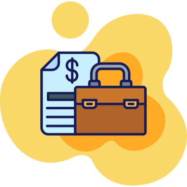 Çanta. Web simgesi basit illüstrasyon