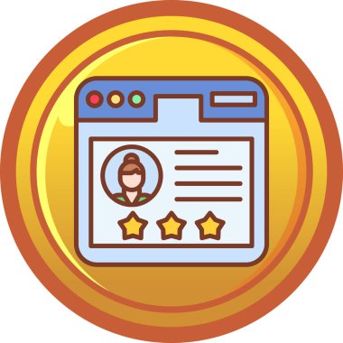 işletme rozeti simgesi doldurulmuş taslak biçimi