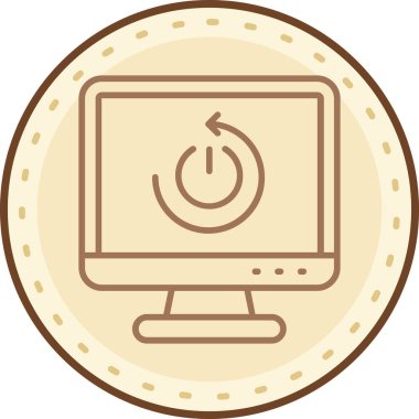 Bilgisayar. Web simgesi basit illüstrasyon