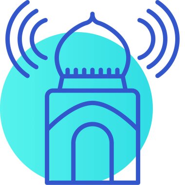 Cami simgesi vektör illüstrasyonu