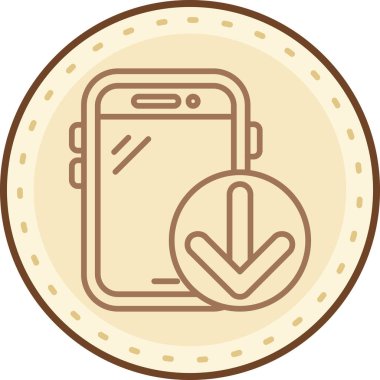 Cep telefonu. Web simgesi basit illüstrasyon