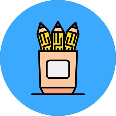 Kalemler. Web simgesi basit illüstrasyon