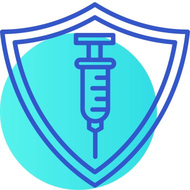 Mavi bir simgenin vektör illüstrasyonu