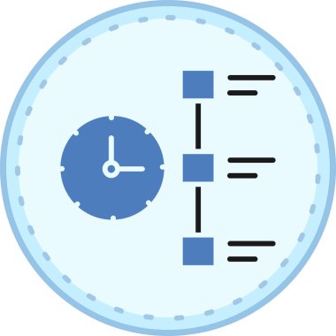 Saat simgesi, vektör illüstrasyonu