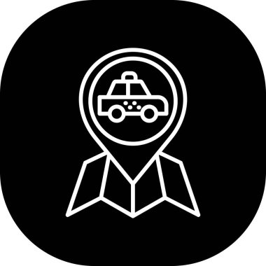 Vektör taksi simgesi illüstrasyonu