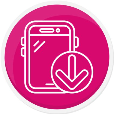 Akıllı telefon. Web simgesi basit illüstrasyon