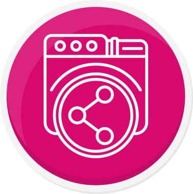 çamaşır makinesi dairesel vektör simgesi