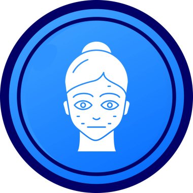 Kızım. Web simgesi basit illüstrasyon