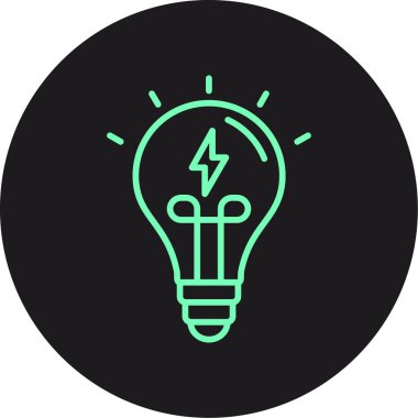 Ampul simgesinin vektör illüstrasyonu