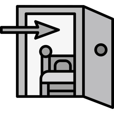 kapı simgesi vektör illüstrasyonu