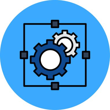 Bir dişli simgesini vektör çizim