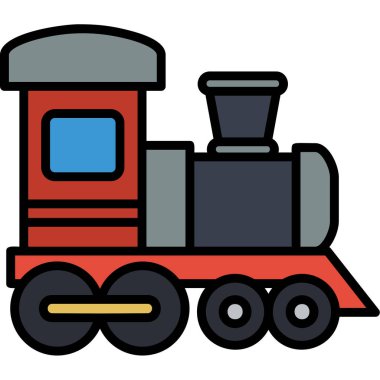 Tren simgesinin vektör illüstrasyonu