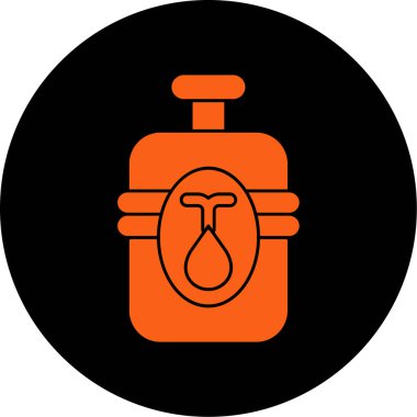 Bir gaz simgesinin vektör illüstrasyonu