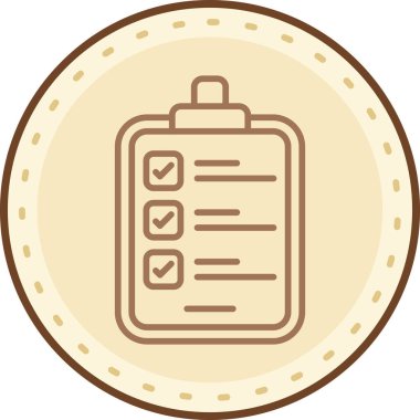 Kontrol listesi simgesi vektör illüstrasyonu