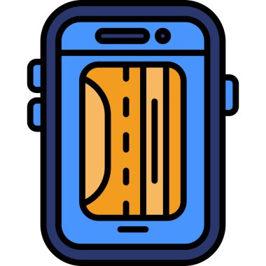 cep telefonu simgesi. Basit resimleme