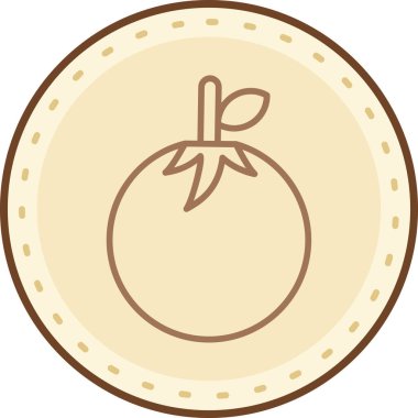 Yuvarlak bir simgenin vektör illüstrasyonu