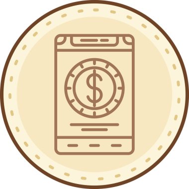 Para için. Web simgesi basit illüstrasyon