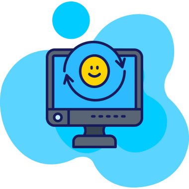 Bilgisayar. Web simgesi basit illüstrasyon